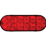 Buyers 6 Inch Red Oval Stop/Turn/Tail Light with 10 LEDS (AMP Connection)
