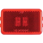 Buyers 3.125 Inch Red Rectangular Marker/Clearance Light With Reflex With 2 LED
