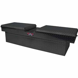 Brute Gull Wing Full Size Step Side & Down Size Tool Box - Shallow Depth - Black
