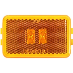 Buyers 3.125 Inch Amber Rectangular Marker/Clearance Light With Reflex With 2 LED