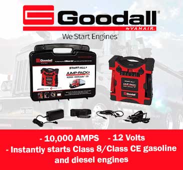 Goodall JP-12-10000 Instantly starts class 8/class CE gas & diesel engines.