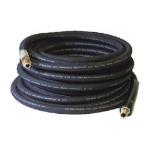 3/8 in ID x 100 Black Rubber Pressure Washer Hose Coupled Male
