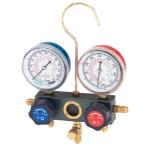 Dual Manifold Gauge Set with Manual Service Couplers