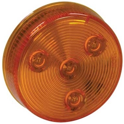 Buyers 2.5 Inch Amber Round Marker/Clearance Light With 4 LED