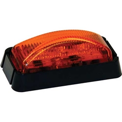 Buyers 2.5 Inch Amber Surface Mount/Marker Clearance Light Kit With 3 LEDs (PL-10 Connection, Includes Bracket And Plug)