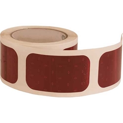 Buyers 3.5 Inch Red Rectangular DOT Stick-On Reflectors - 500 Per Roll