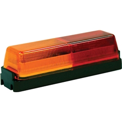 Buyers 3.75 Inch Amber/Red Rectangular Marker/Clearance Light Kit With Plug/Bracket