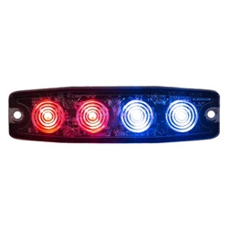 Buyers Ultra Thin 4.5 Inch LED Strobe Light - Red/Blue